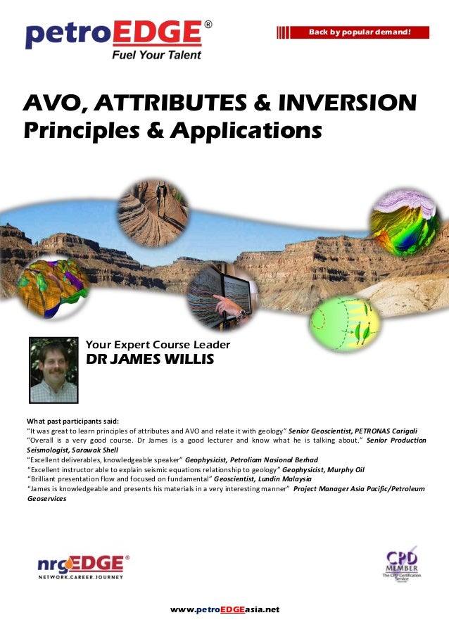 AVO and Seismic Attributes: Principles and Applications - Course Notes